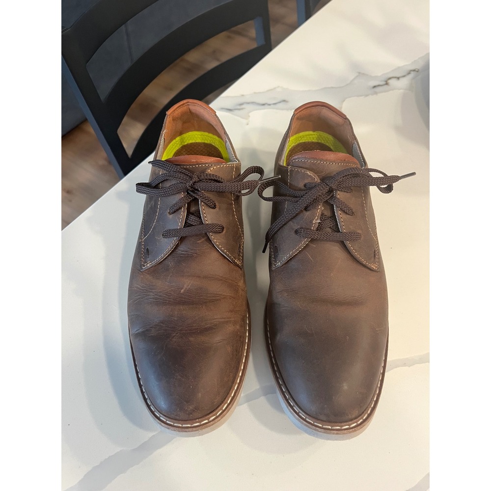 Florsheim Norwalk Plain‎ Toe Oxford Comfortech Brown Leather Derby Shoes 7.5M